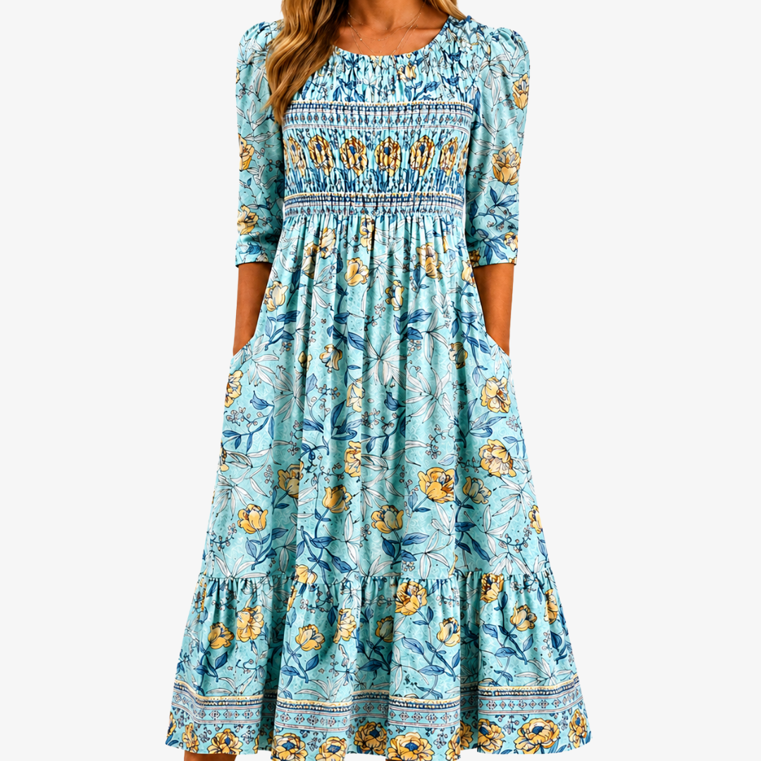 bloom garden midi dress Farm Rio