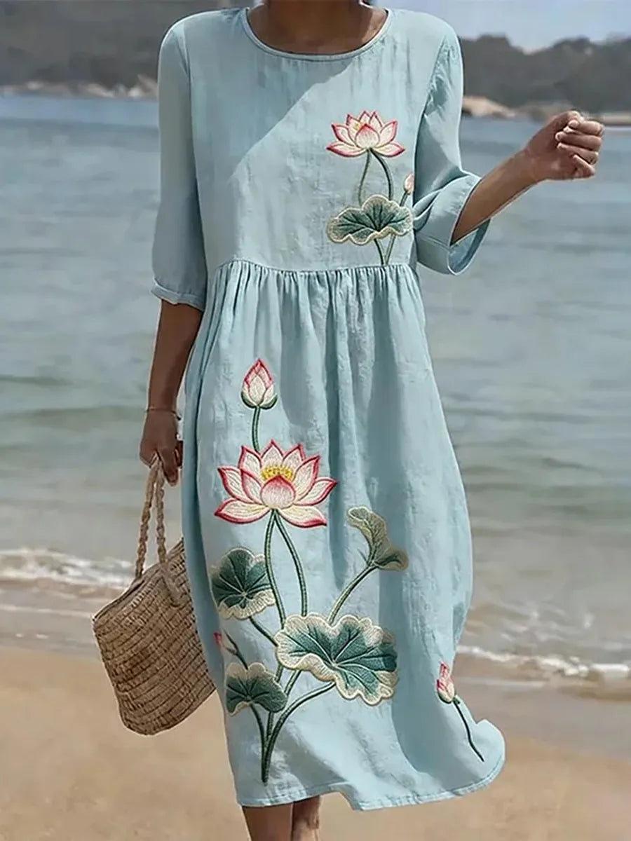 elegant floral dress summer dresses for garden party Elegant off womens elegant floral v neck