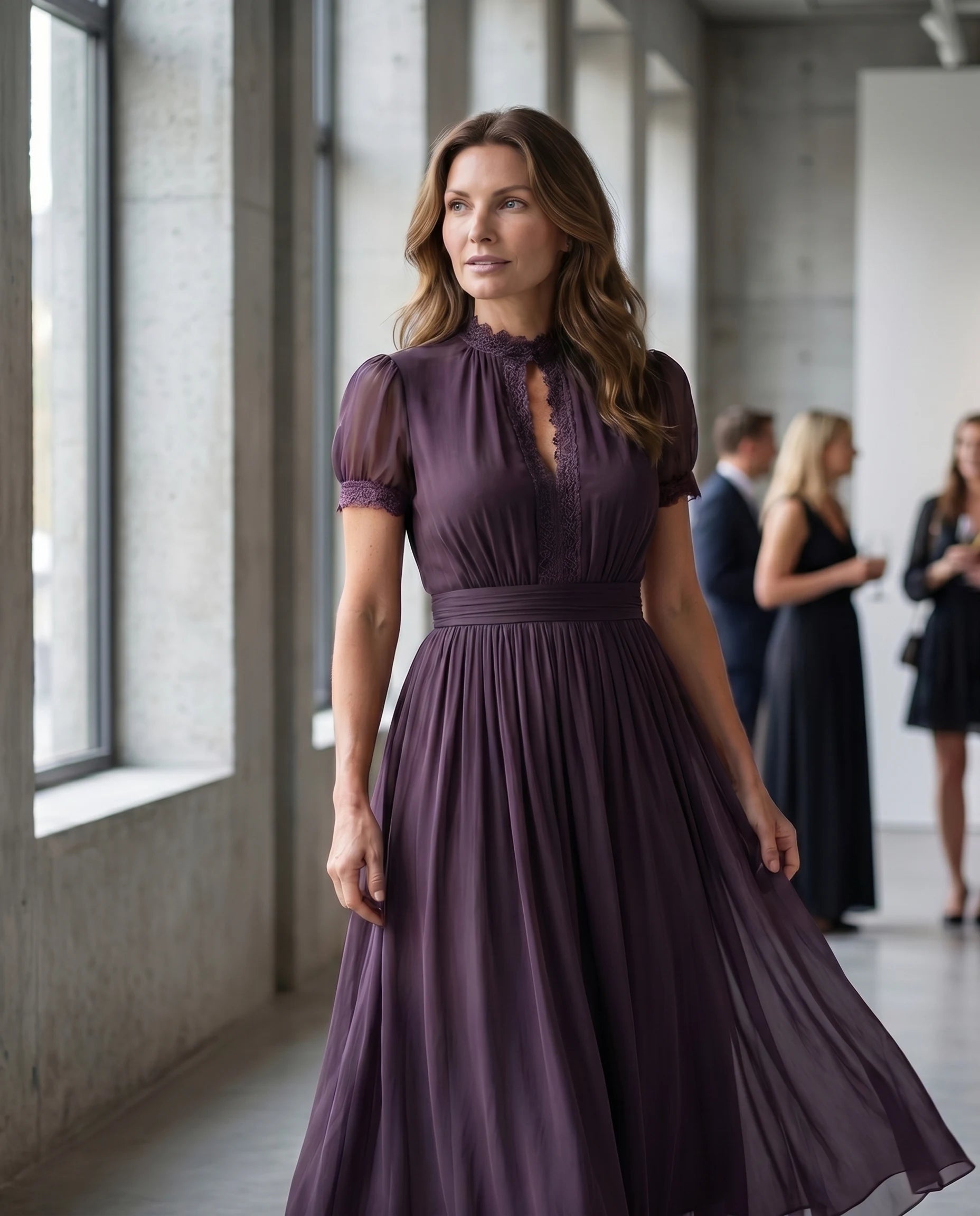 Elia | Gathered Waist Keyhole Maxi Dress