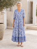 Ellie | Graceful V-Neck Floral Dress