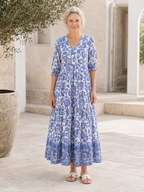 Ellie | Graceful V-Neck Floral Dress