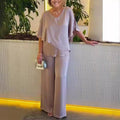 Martha | Elegant Wide Leg Two Piece Set .