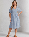 Pia - Striped Button Dress