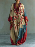 Lara | Elegant Floral Batwing Sleeve Summer Maxi Dress