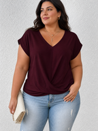 BELLA | Classic Twist Detail V-Neck Top