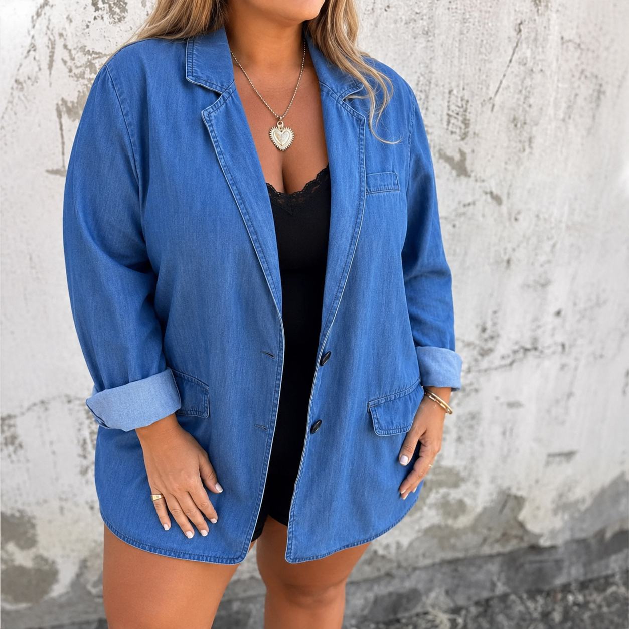 Sarah | Effortless Denim Blazer