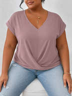 BELLA | Classic Twist Detail V-Neck Top