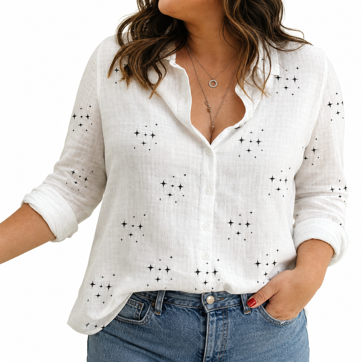 QUINN | Classic Printed Blouse