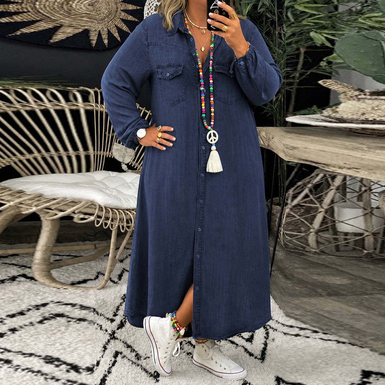 Adeline | Denim Shirt Dress