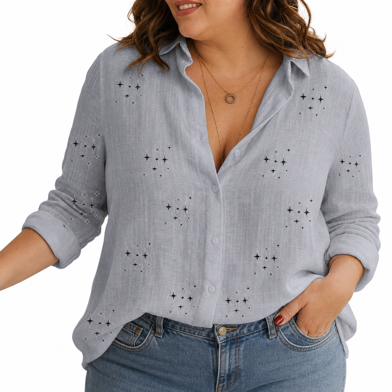 QUINN | Classic Printed Blouse