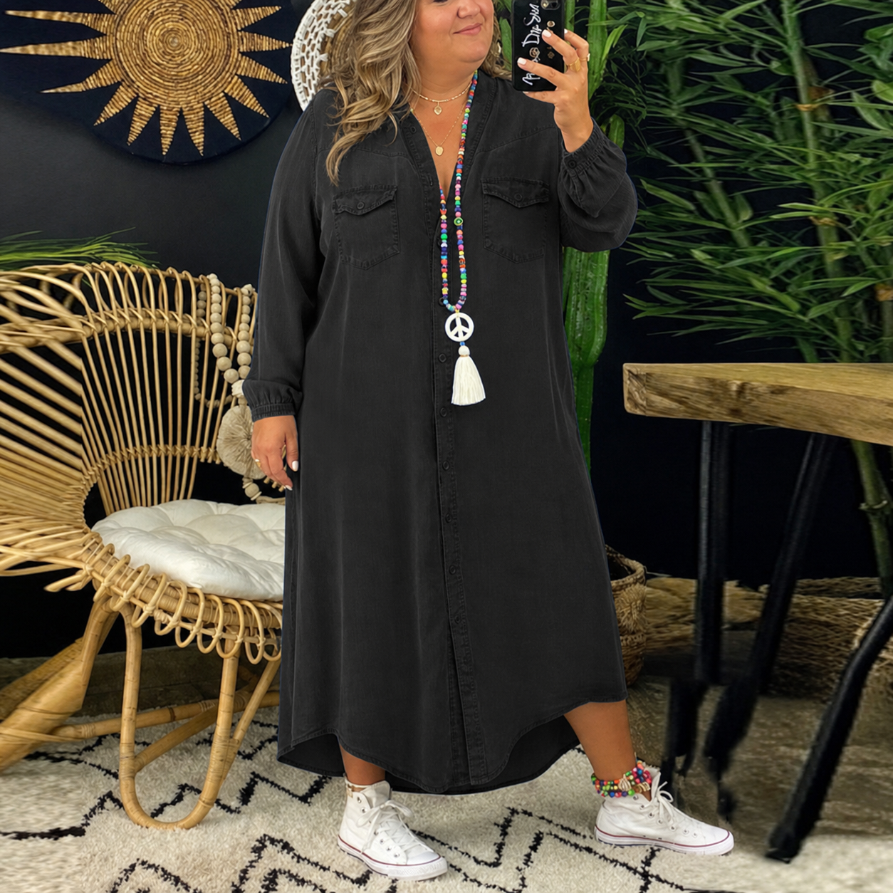 Adeline | Denim Shirt Dress