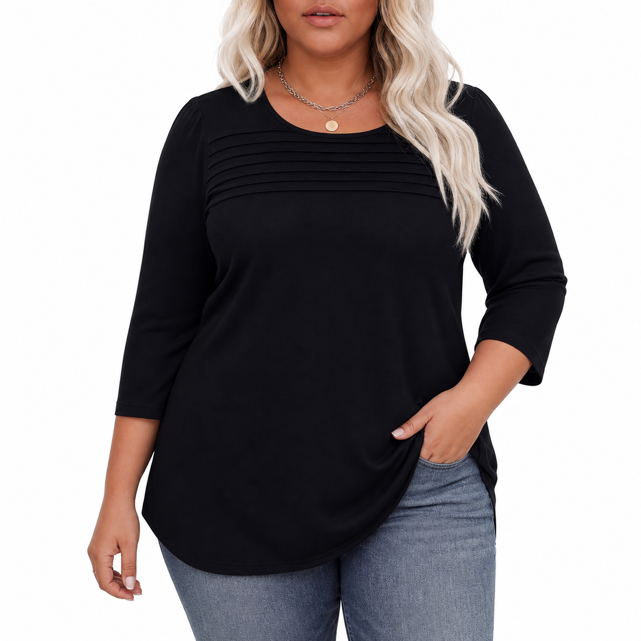 ALLISON | Casual Pleated Front Spring Top