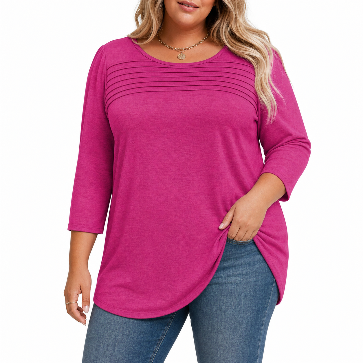 ALLISON | Casual Pleated Front Spring Top